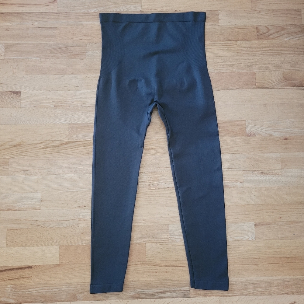 SHAPERMINT ESSENTIALS HIGH WAISTED SHAPING LEGGINGS GRAY PLUS 2XL - Picture 2 of 12